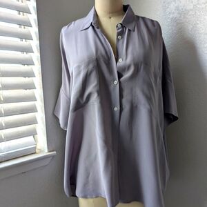 Lilac Boxy Silk Top